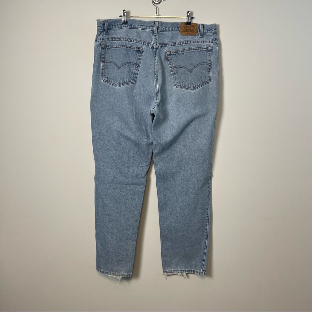 Vintage 90s Levi's 540, Rare Tan Tag, Light Stonewash, Size 42x32